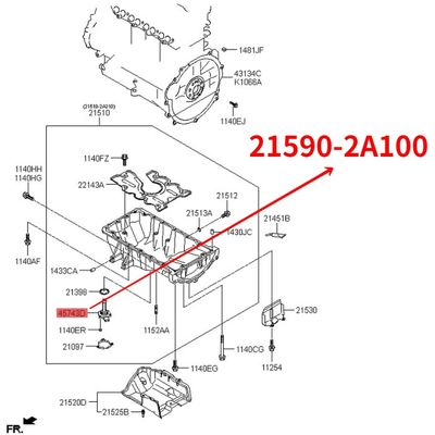 Sensor de nivel de aceite del motor para Hyundai i40 i30 Santa FE IX35 IX55 09 #21590-2A100